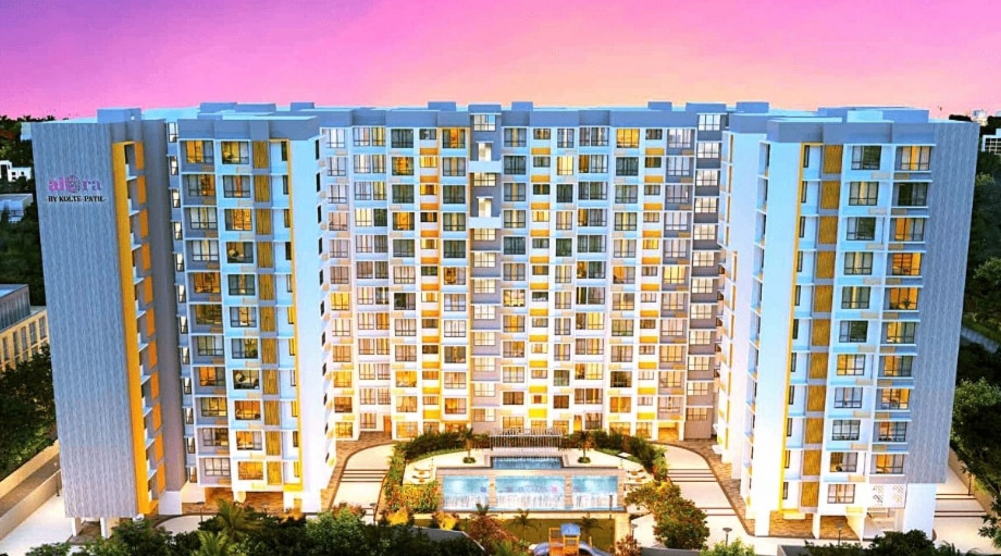 Kolte-Patil-Alora-Elevation-Image-Evening