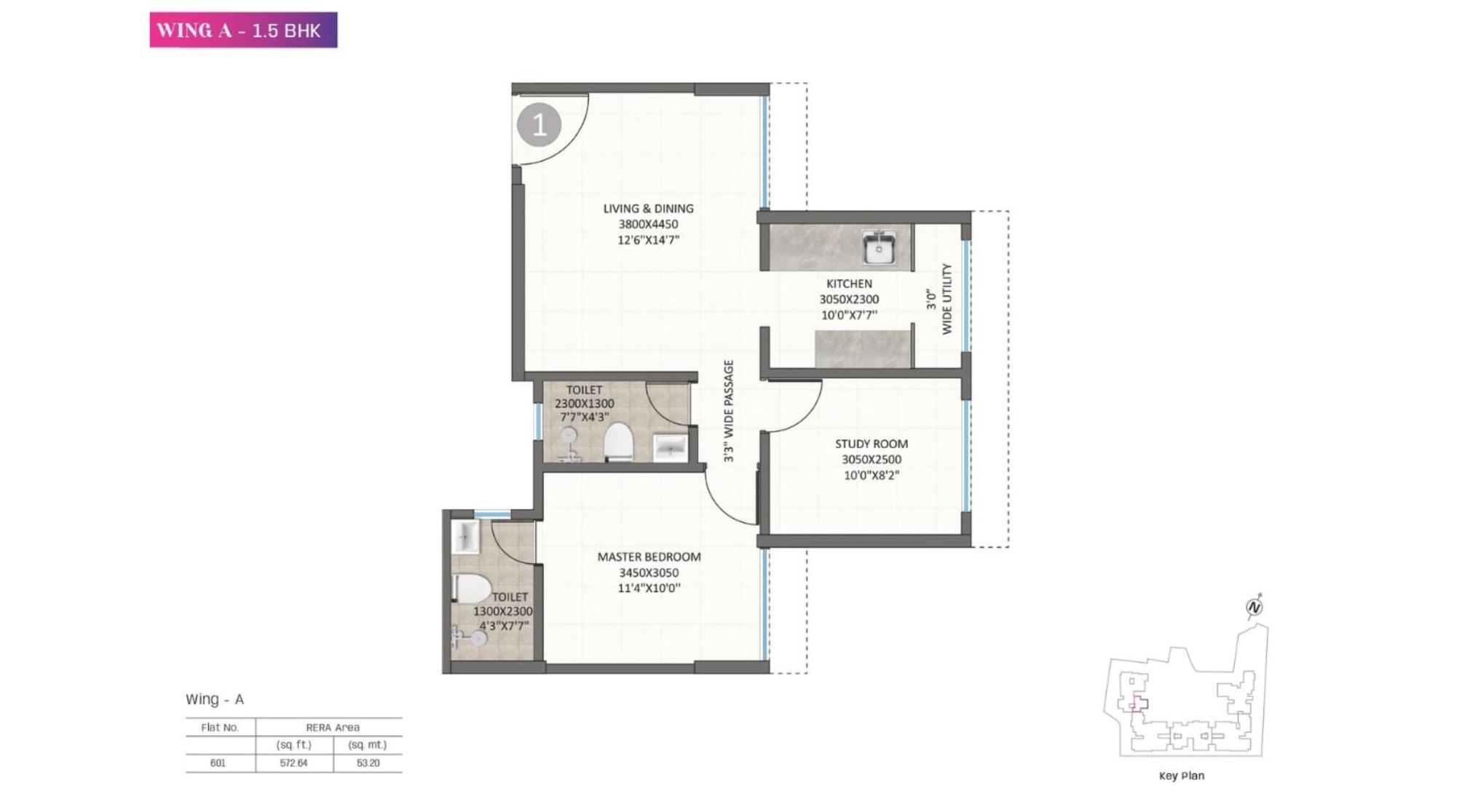 Kolte-Patil-Alora-Floor-Plan-Wing-A-1.5-BHK-573-sqft