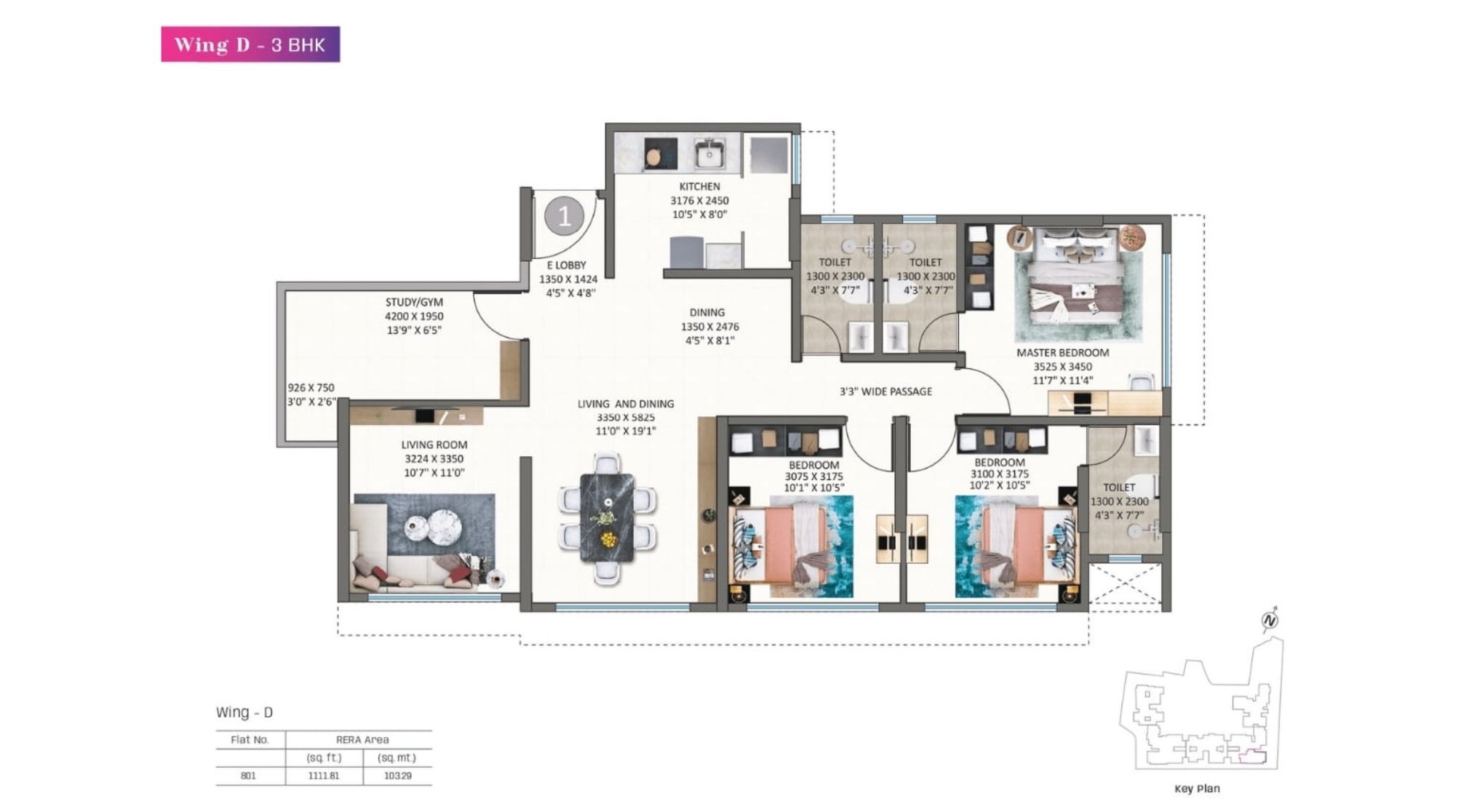 Kolte-Patil-Alora-Floor-Plan-Wing-D-3-BHK-1112-sqft