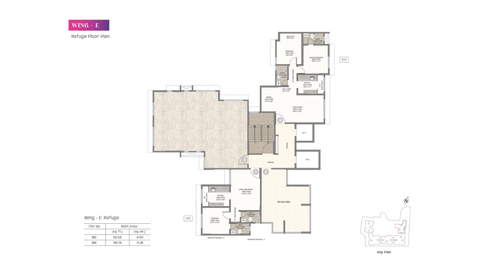 Kolte-Patil-Alora-Floor-Plan-Wing-E-Refugee