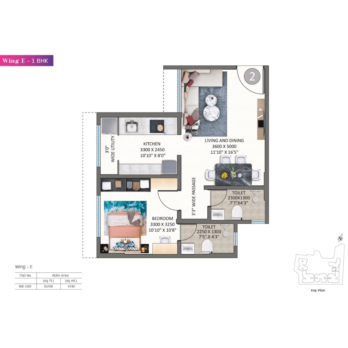 Kolte-Patil-Alora-Floor-Plan-Wing-E-1-BHK-512-sqft